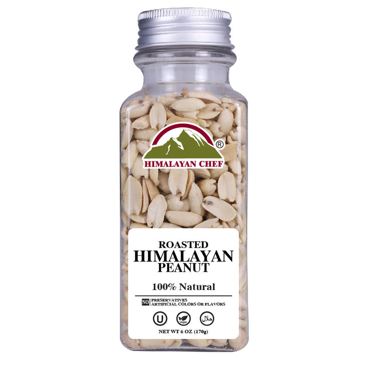 Roasted Peanut without shell Square Plastic Jar - 0.37 lbs (170g) | Himalayan Chef