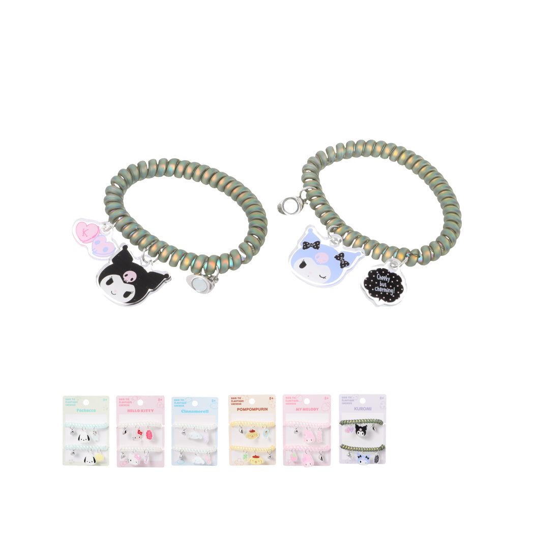 Sanrio Character Pendant Spiral Hair Ties Set 2 pcs | WBM MART