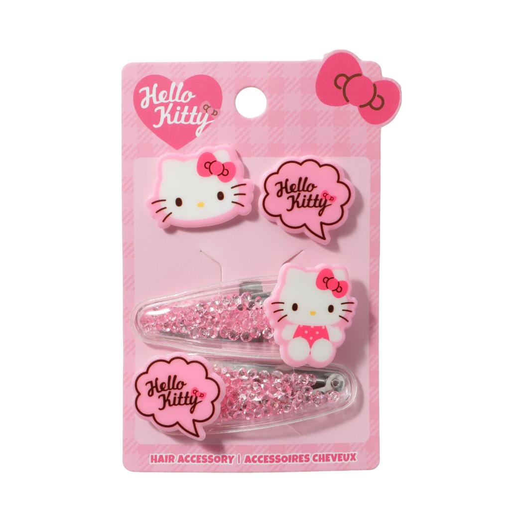Hello Kitty Hair Styling Accessories Kit for Cute Fashion 4 pcs Any Random Color | WBM MART