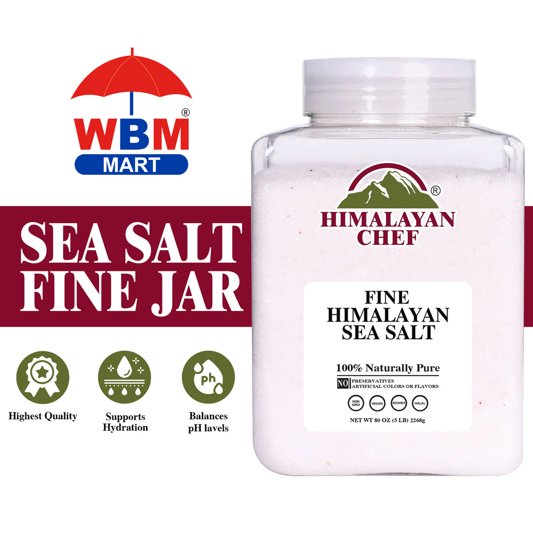 Sea Salt Fine Jar - 5 lbs (2268g) | Himalayan Chef