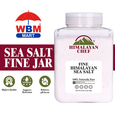 Sea Salt Fine Jar - 5 lbs (2268g) | Himalayan Chef