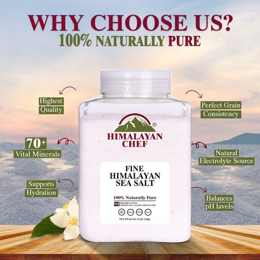 Sea Salt Fine Jar - 5 lbs (2268g) | Himalayan Chef