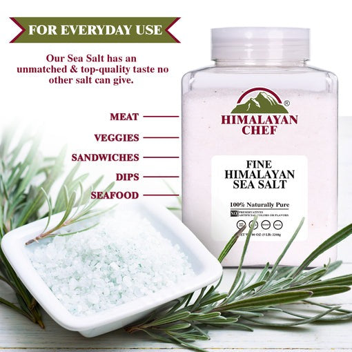 Sea Salt Fine Jar - 5 lbs (2268g) | Himalayan Chef