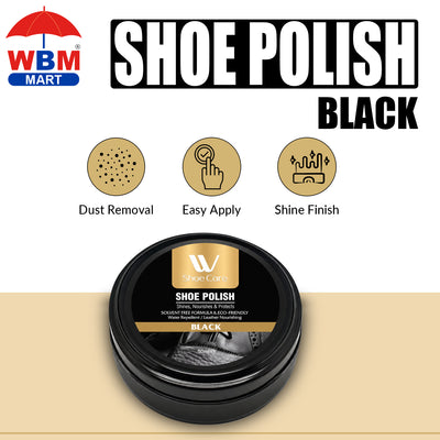 Shoe Polish Black | 50ml - WBM Shoe Care