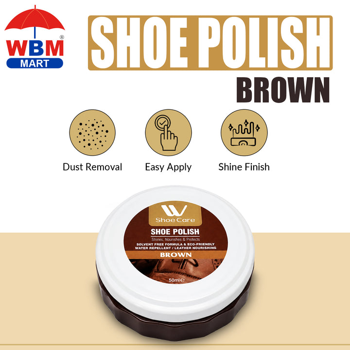 Shoe Polish Brown | 50ml - WBM Shoe Care