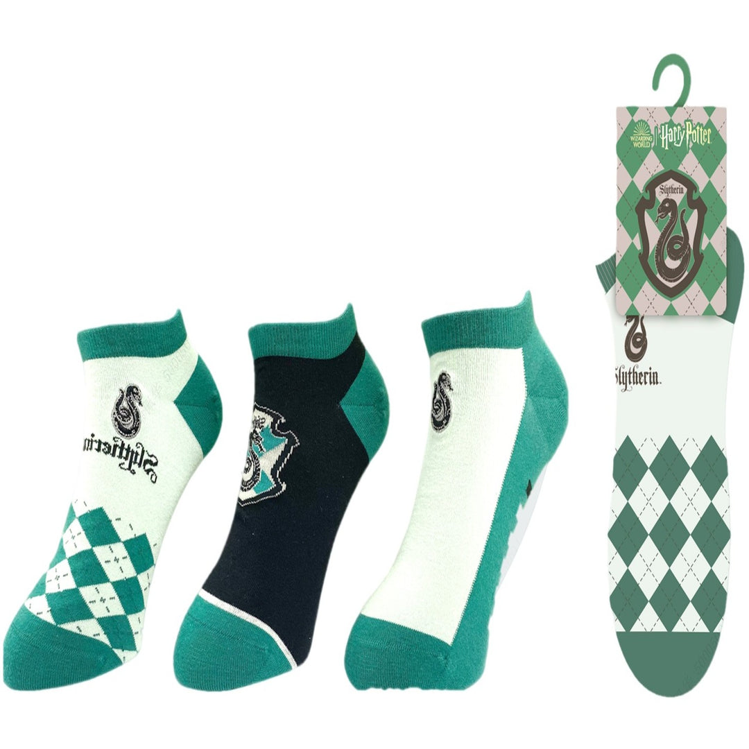Slytherin Wizarding World Ankle Socks Set 3 Pair | WBM MART