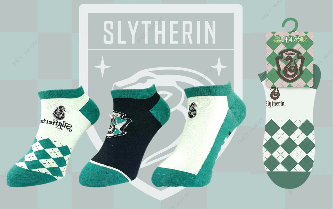 Slytherin Wizarding World Ankle Socks Set 3 Pair | WBM MART