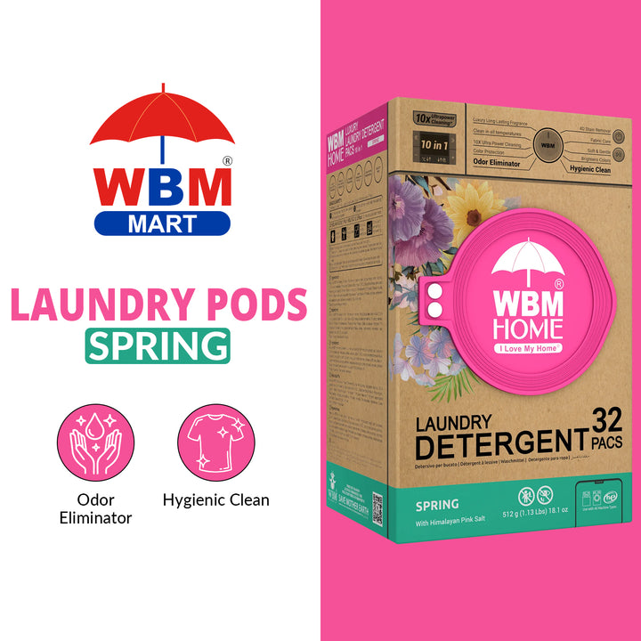 Laundry Pods (Spring) Box - 32 Pcs | WBM Home