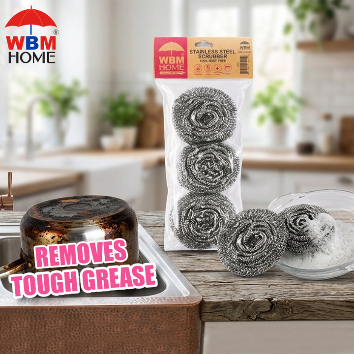 Stainless Steel Scourer - 3 Pcs (100% Rust Free) |  WBM Home