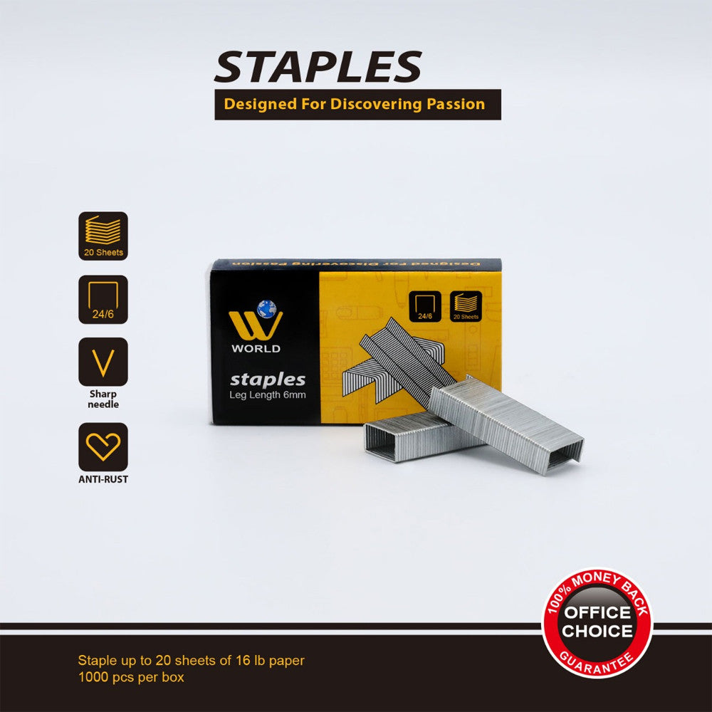 Staple 2 Boxes - 20 Sheets Per Pcs| WBM World