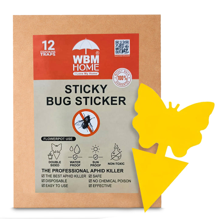 Sticky Bug Sticker - 12 Pcs | WBM Home