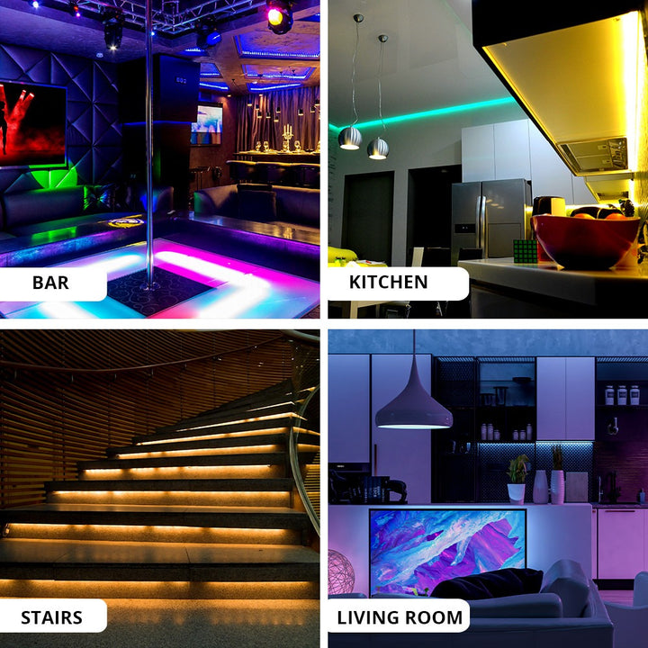 LED Strip Lights, Remote Control, 32.8 ft. | WBM Smart