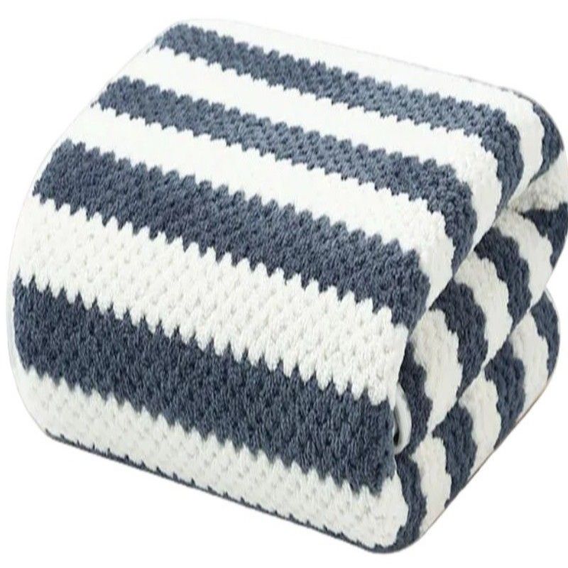 Striped Coral Fleece Ultra Soft Bath Towel Any Random Color | WBM MART