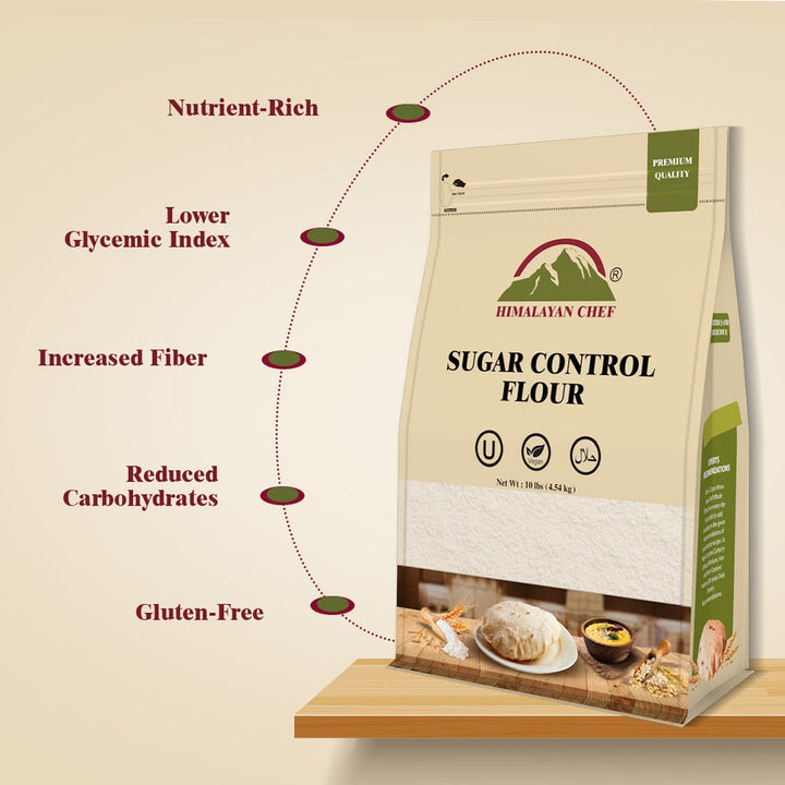 Sugar Control Flour (Atta) -  10 lbs (4540g) | Himalayan Chef
