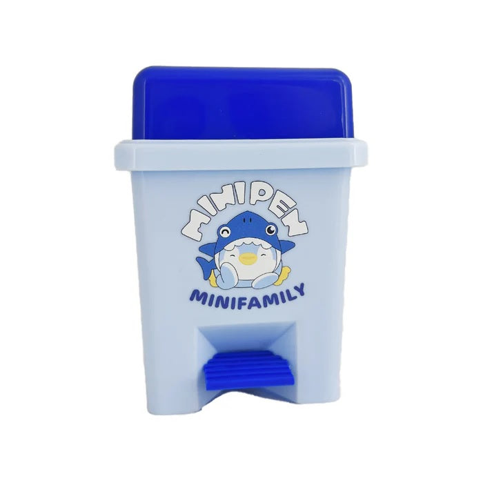 Mini Family Desk Trash Can with Swing Lid – Compact Waste Bin | WBM MART