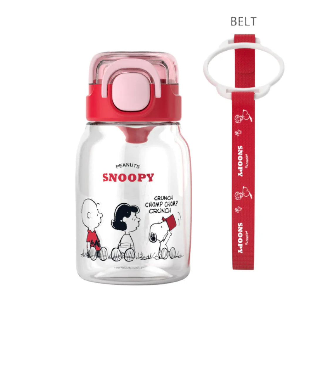 Kids Tritan Bottle Snoopy Collection with Shoulder Strap 600mL random color | WBM MART