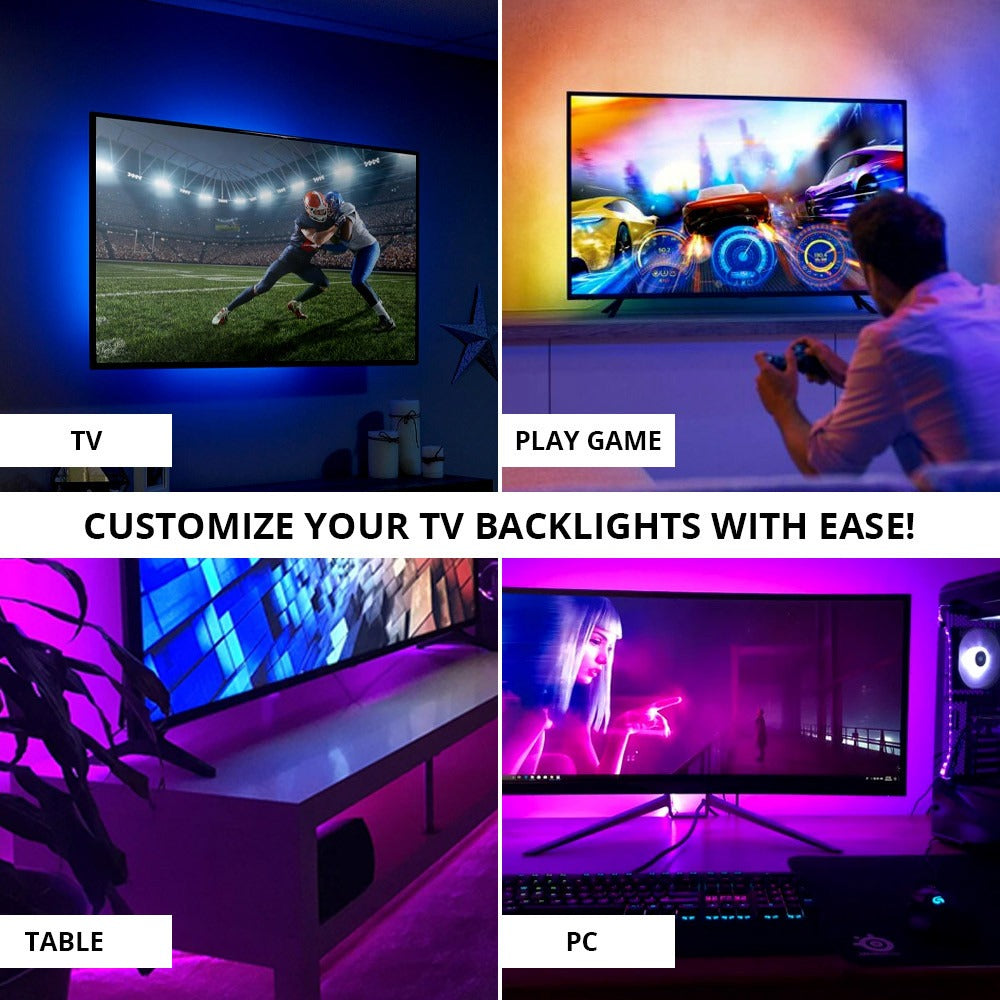 9.85 ft TV Backlight LED Strip Lights | WBM Smart
