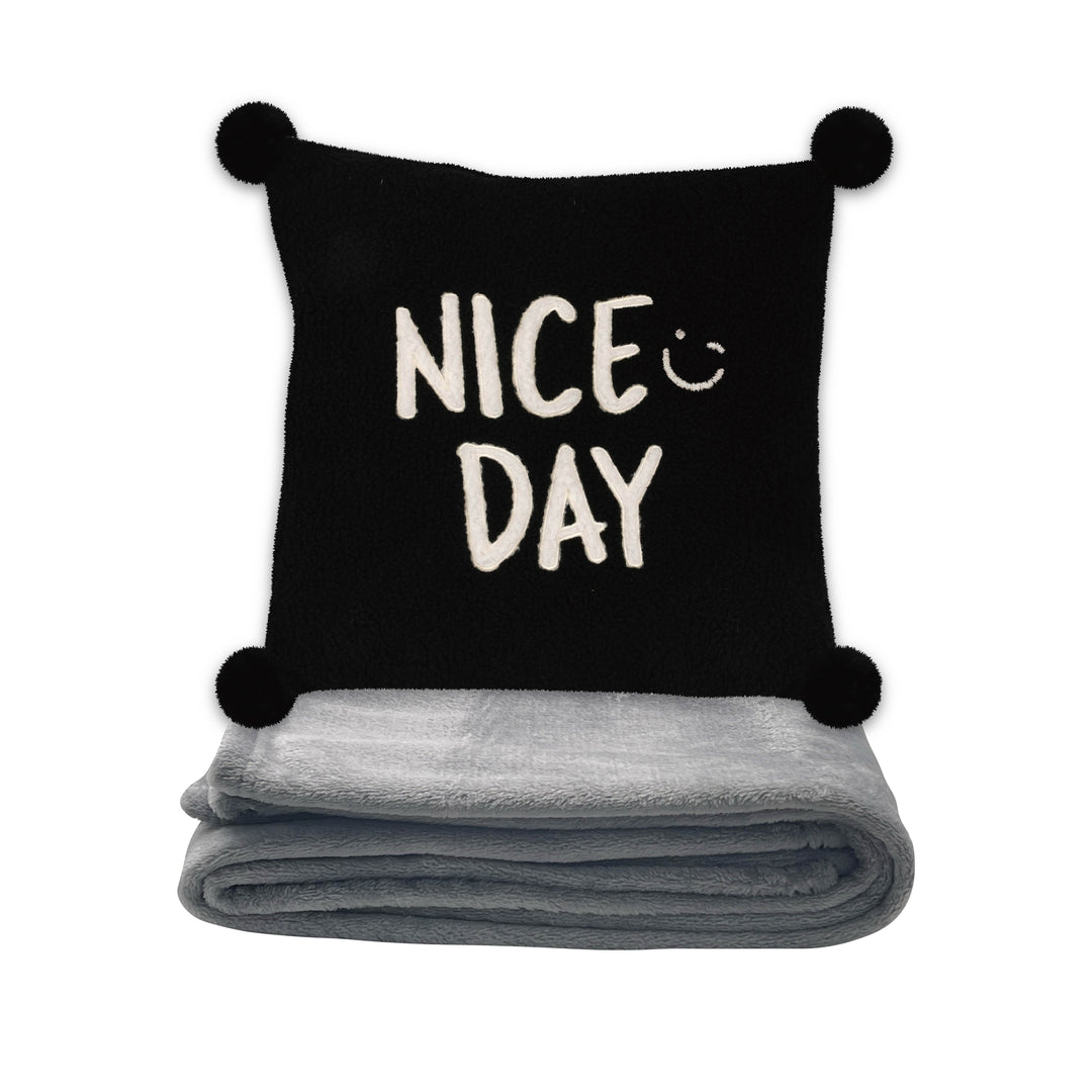 2-in-1 Throw Pillow &amp; Blanket Any Random Color | WBM MART