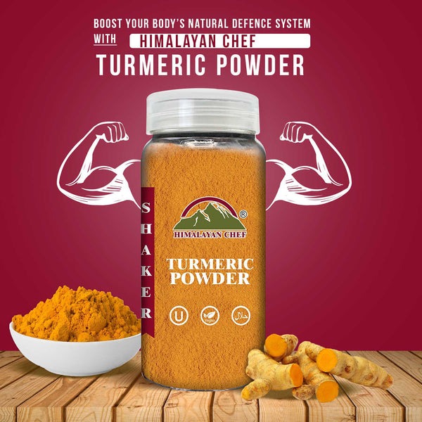 Turmeric Powder Plastic Shaker - 0.4 lbs (180g) | Himalayan Chef