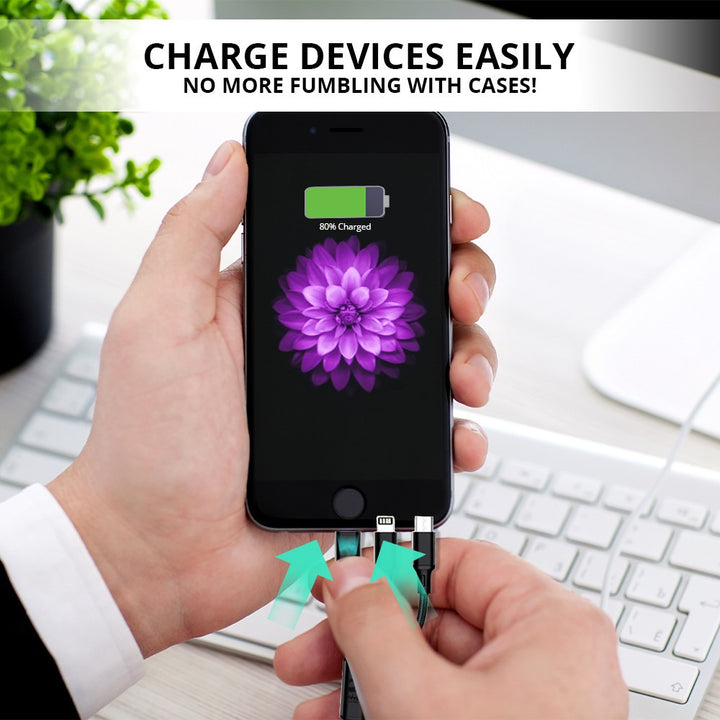 3-in-1 USB Metal Braided Charging Cable | WBM Smart