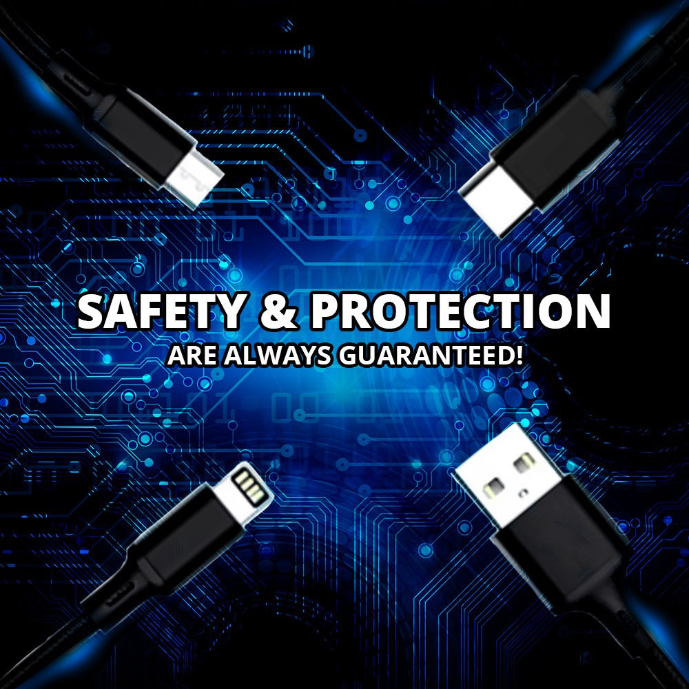 3-in-1 USB Metal Braided Charging Cable | WBM Smart