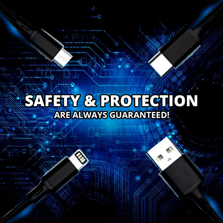 3-in-1 USB Metal Braided Charging Cable | WBM Smart