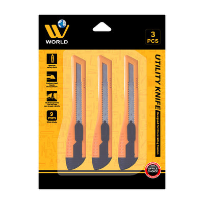 Utility Knife Sharp Carbon Steel Blade - 3 Pcs | WBM World