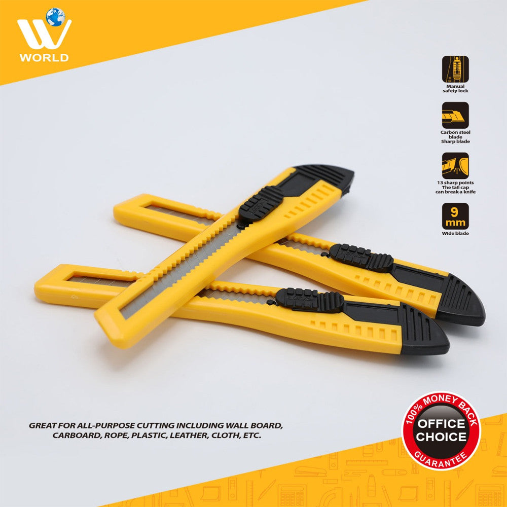 Utility Knife Sharp Carbon Steel Blade - 3 Pcs | WBM World