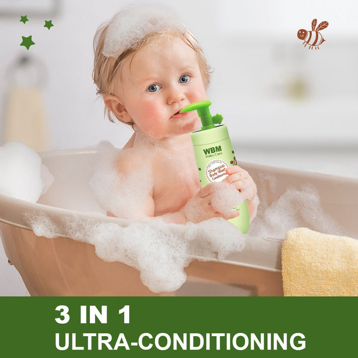 Baby 3-in-1 Baby Shampoo, Body Wash &amp; Conditioner - 300 ml | WBM Baby Care