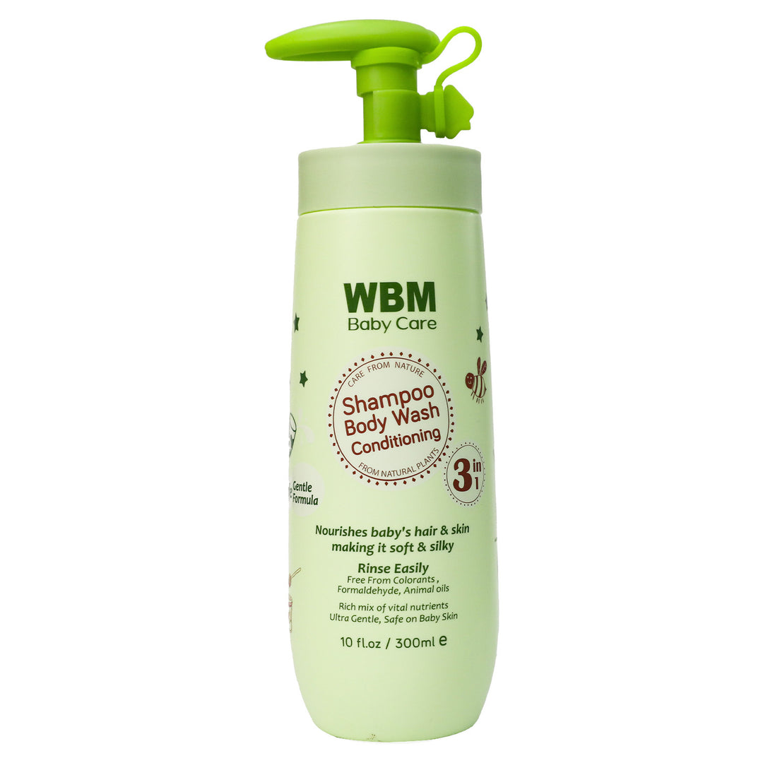 Baby 3-in-1 Baby Shampoo, Body Wash &amp; Conditioner - 300 ml | WBM Baby Care