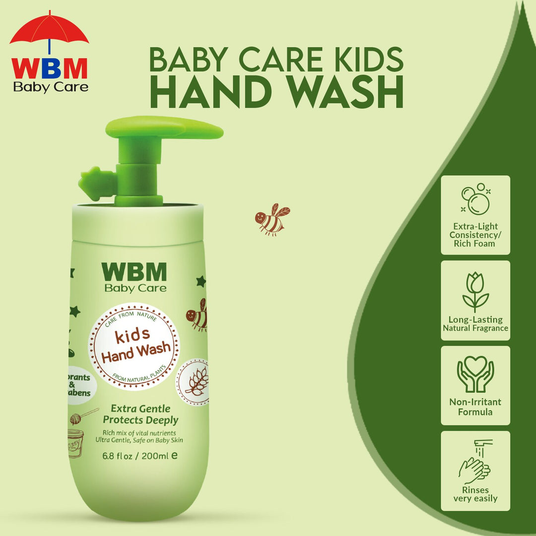 (Pack of 3) Baby Gift Set - Baby Oil, Baby Hand Wash &amp; Baby Powder Lotion | WBM Baby Care
