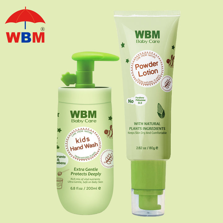 Baby Care Set | Kids Hand Wash &amp; Baby Powder Lotion | WBM Baby Care