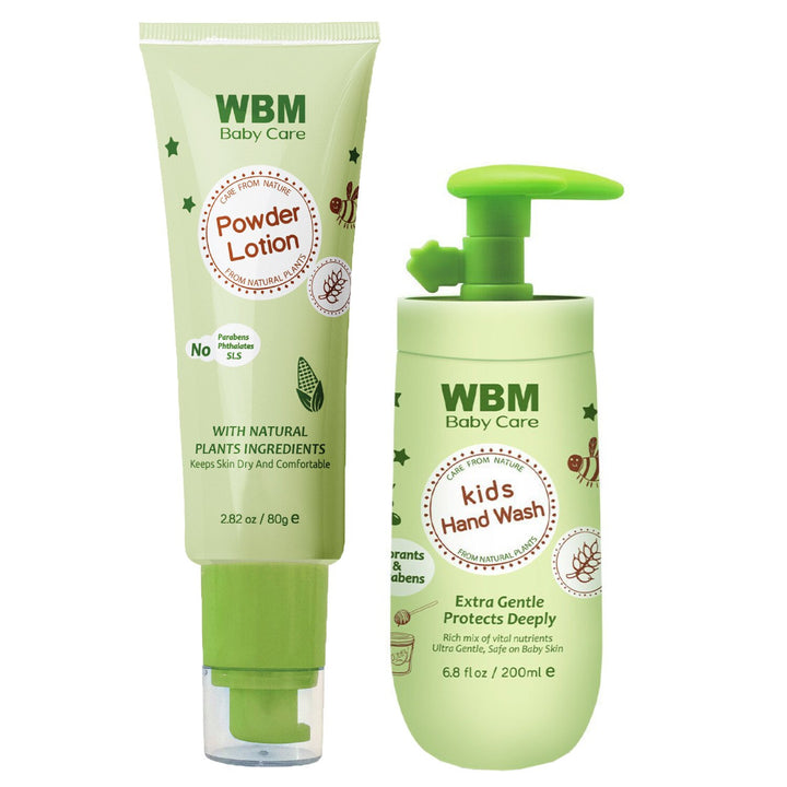 Baby Care Set | Kids Hand Wash &amp; Baby Powder Lotion | WBM Baby Care