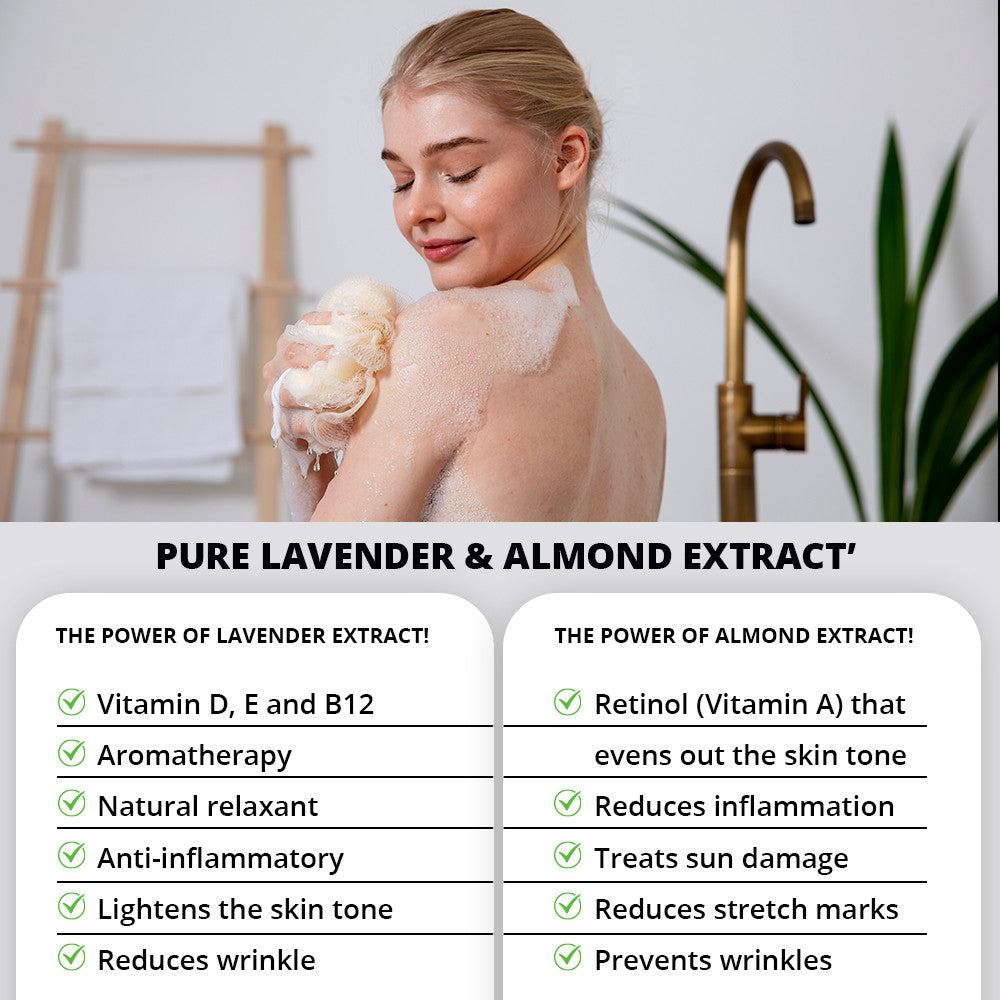 Body Wash Lavender &amp; Almond - 500 ml | WBM Care