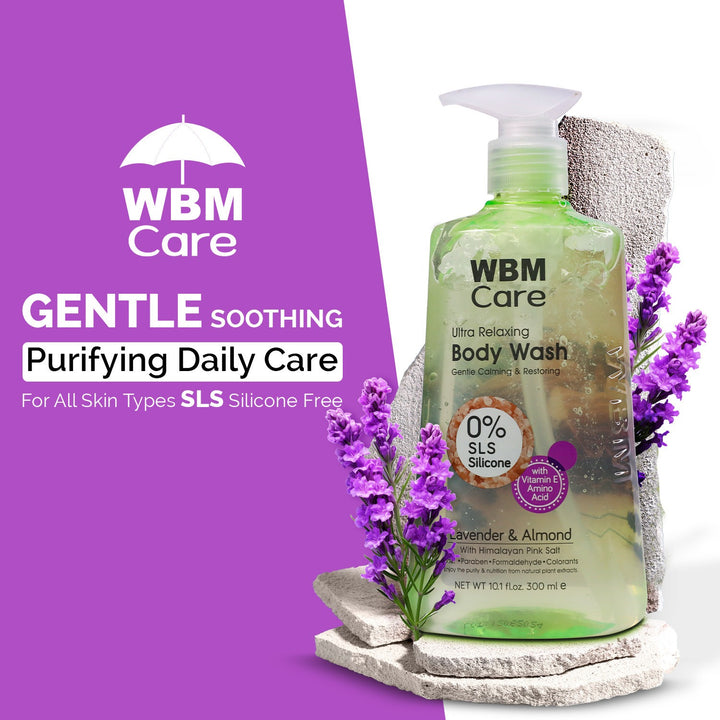 Body Wash Lavender &amp; Almond (300 ml) with Bath Ball New Era | WBM Care