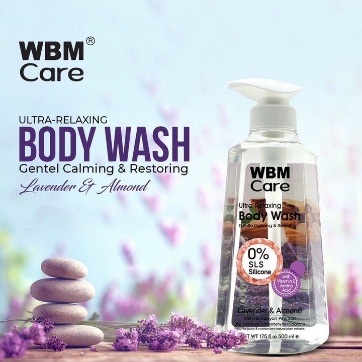 Body Wash Lavender &amp; Almond (500 ml) with Bath Ball New Era | WBM Care
