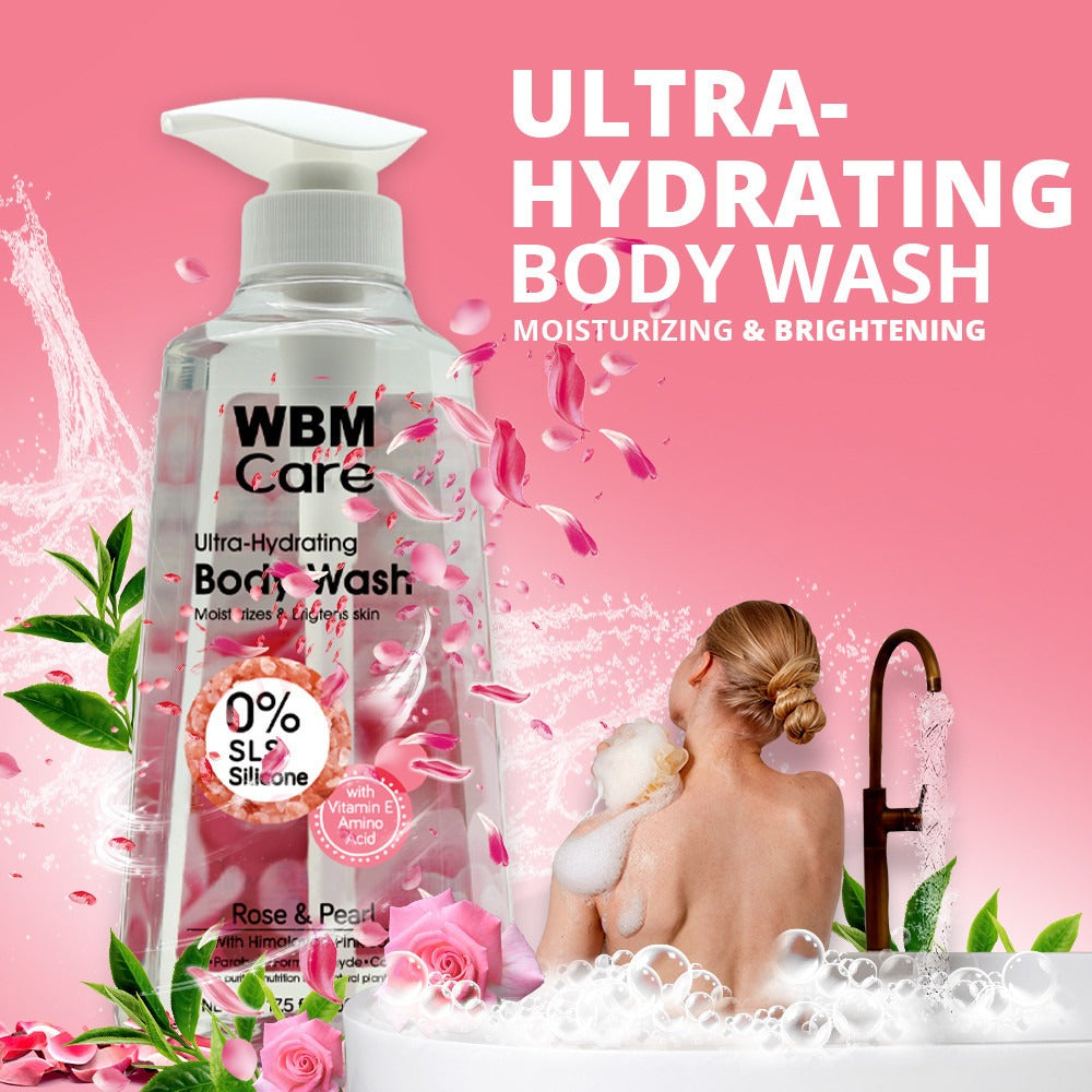 Body Wash Rose &amp; Pearl (500 ml) with Bath Ball Aegean Sea WBM Care