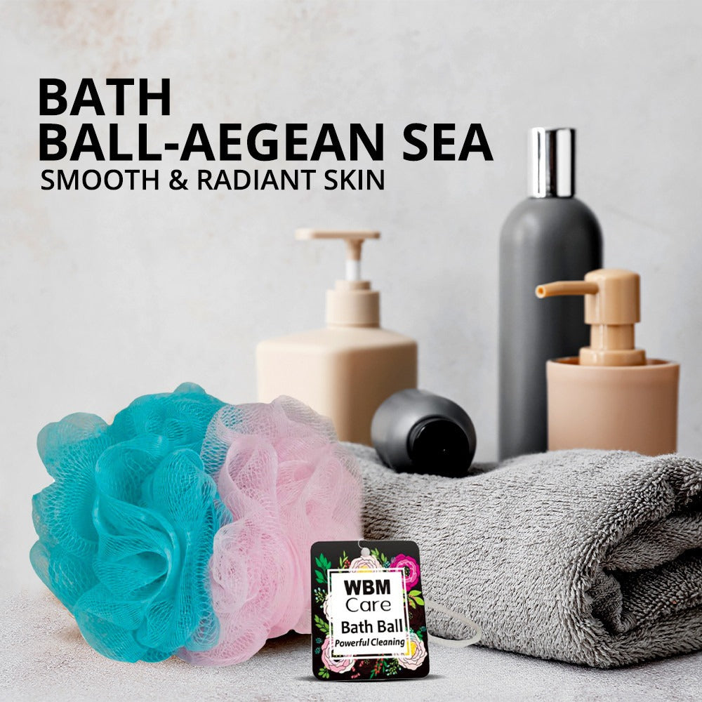 Body Wash Rose &amp; Pearl (300 ml) with Bath Ball Aegean Sea | WBM Care