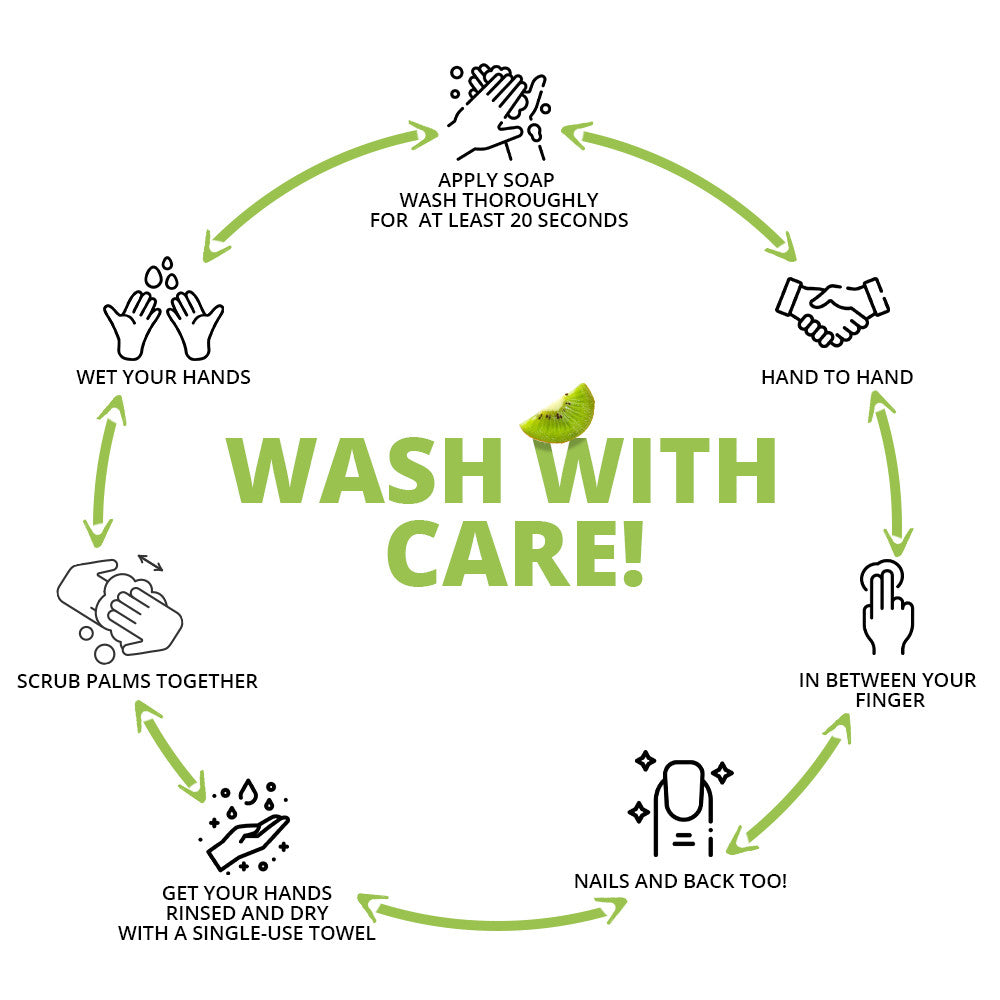 Foaming Hand Wash Apple &amp; Kiwi - 300ml |WBM Care