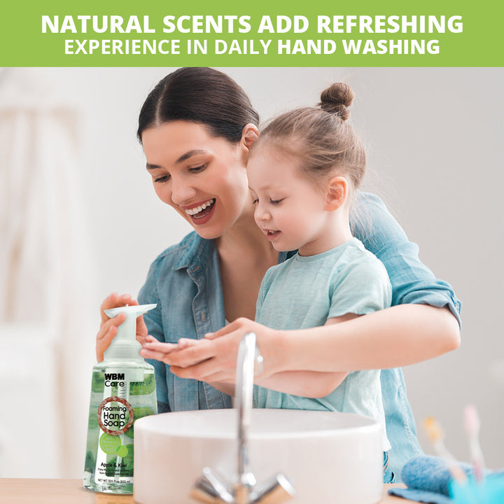 Foaming Hand Wash Apple &amp; Kiwi - 300ml |WBM Care