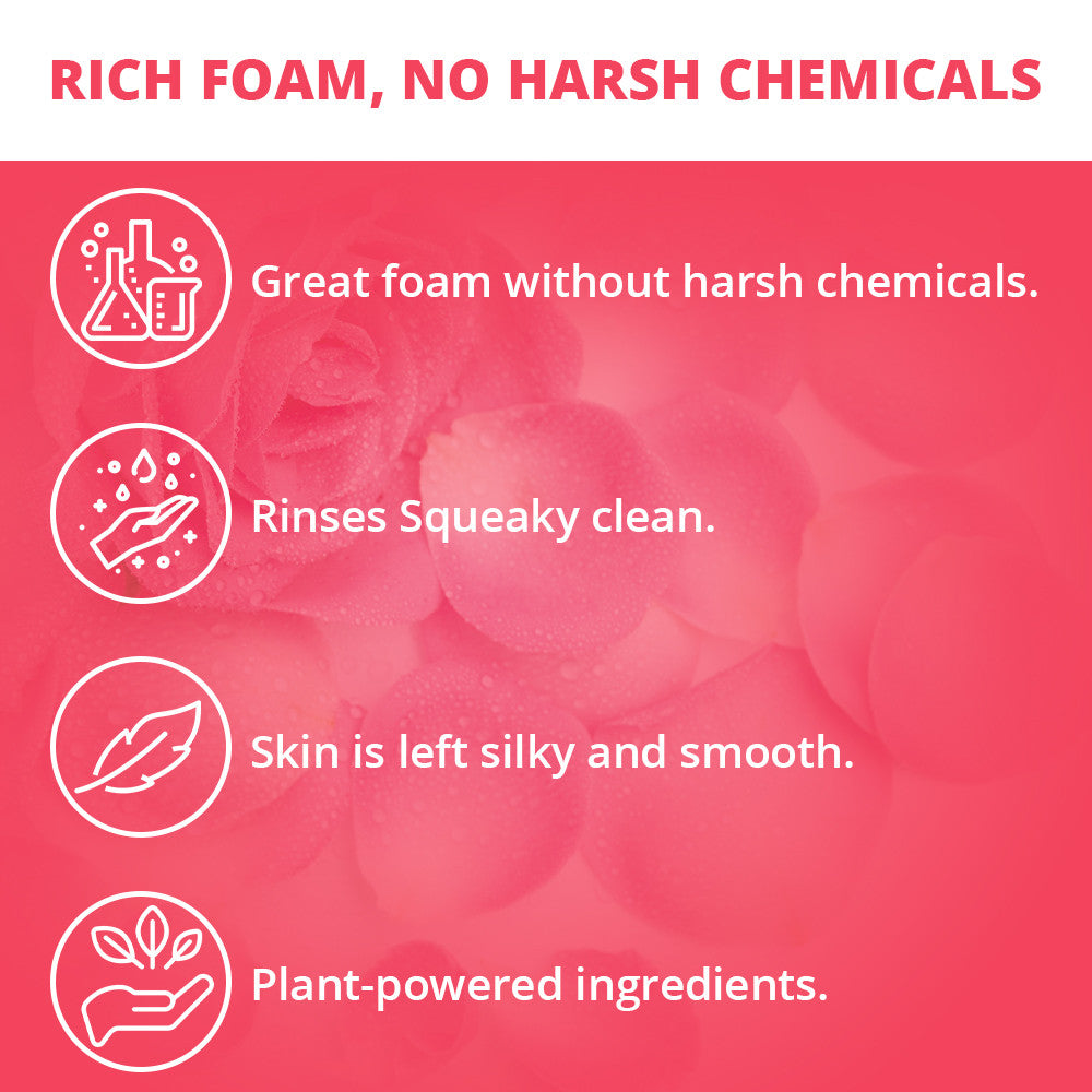 Foaming Hand Wash Rose and Avocado - 300ml | WBM Care