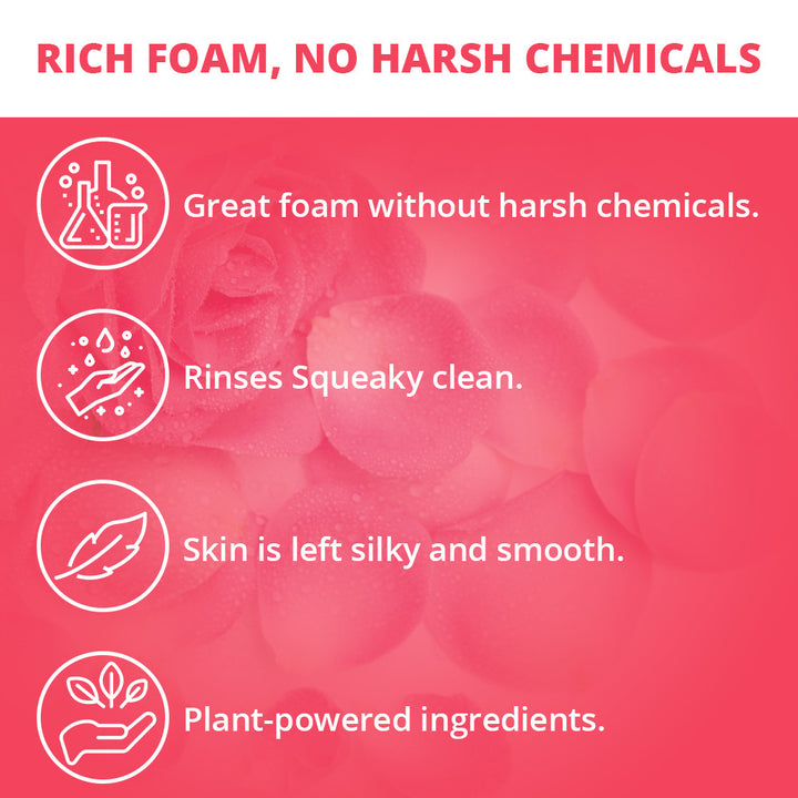 Foaming Hand Wash Rose and Avocado - 300ml | WBM Care
