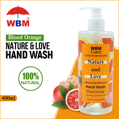 Nature & Love Hand Wash Blood Orange - 400ml | WBM Care