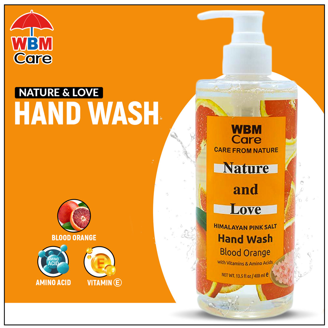 Nature &amp; Love Hand Wash Blood Orange - 400ml | WBM Care
