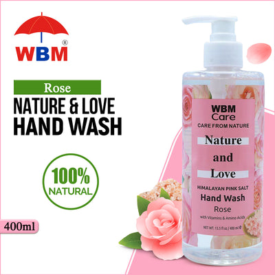 Nature & Love Hand Wash Rose - 400ml | WBM Care