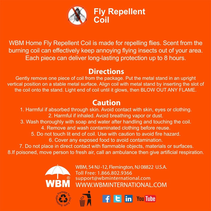 Fly Repellent Coil 85 mm | WBM Home