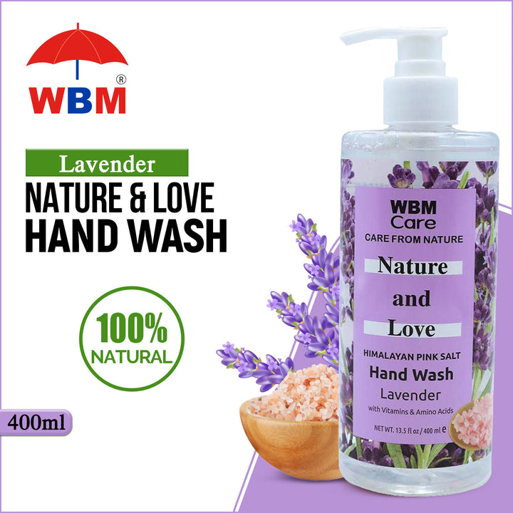 Nature &amp; Love Hand Wash Lavender - 400ml | WBM Care