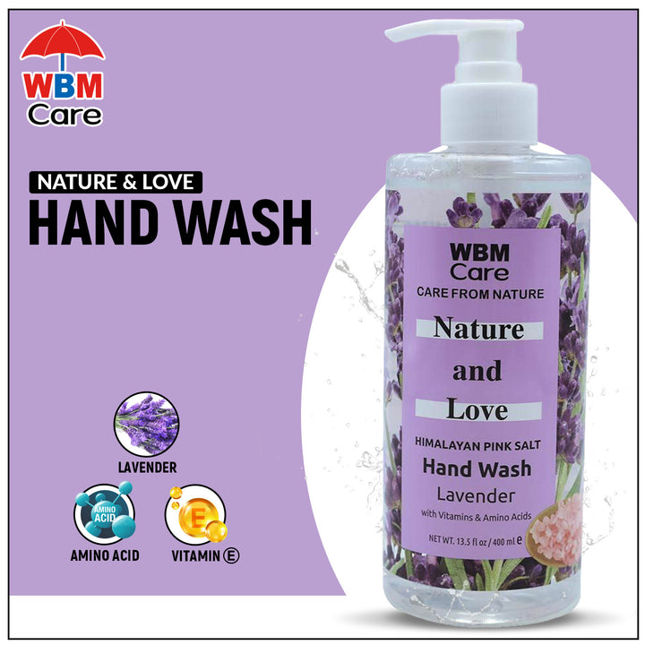Nature &amp; Love Hand Wash Lavender - 400ml | WBM Care