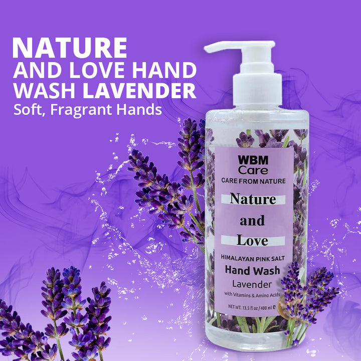 Nature &amp; Love Hand Wash Lavender - 400ml | WBM Care