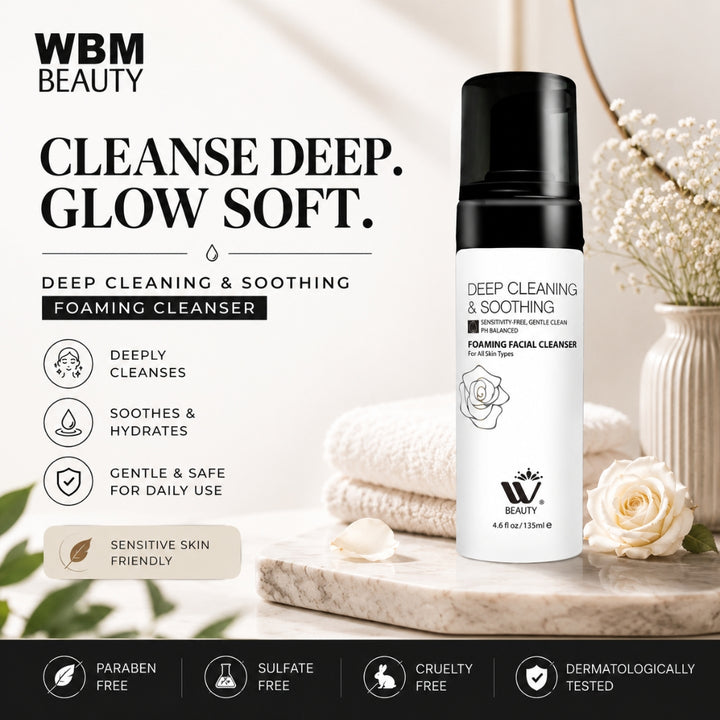 Foaming Facial Cleanser - 135ml | WBM Beauty